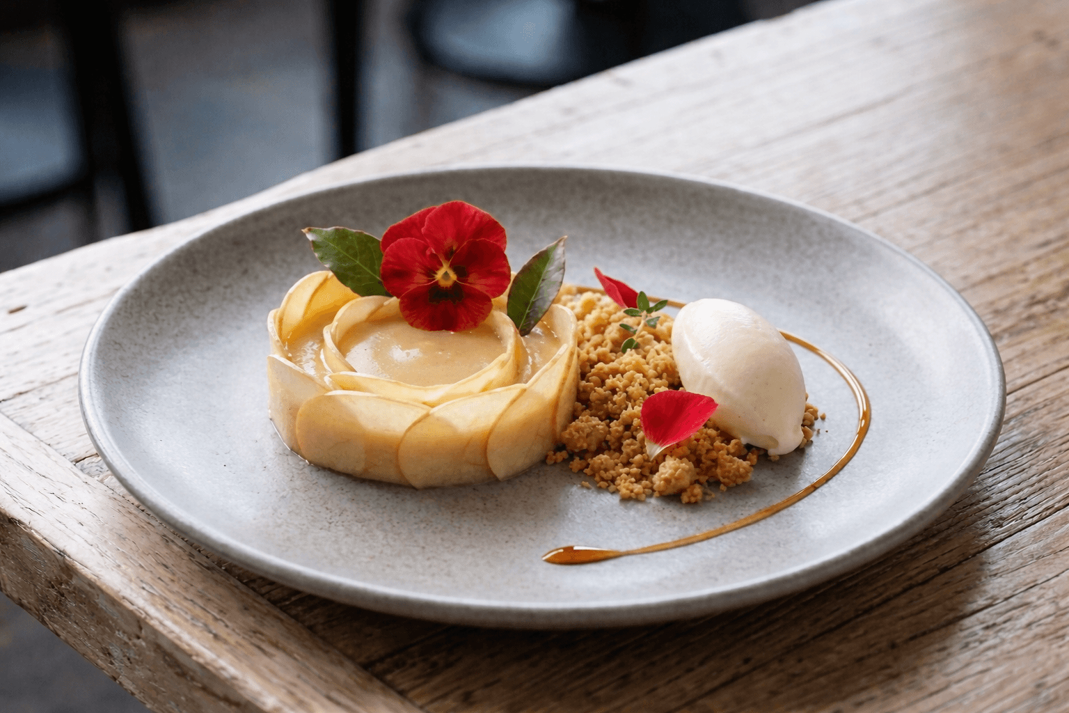 Apple Skin, Aniseed Myrtle Ice & Wattleseed Crumble